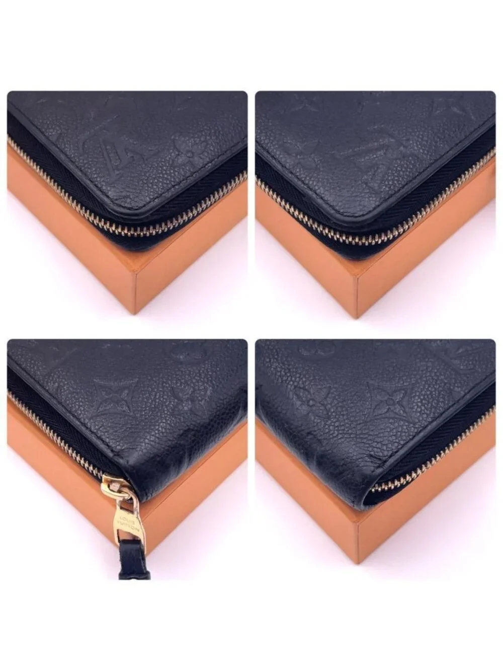 Louis Vuitton Monogram Empreinte Zippy Wallet Noir
